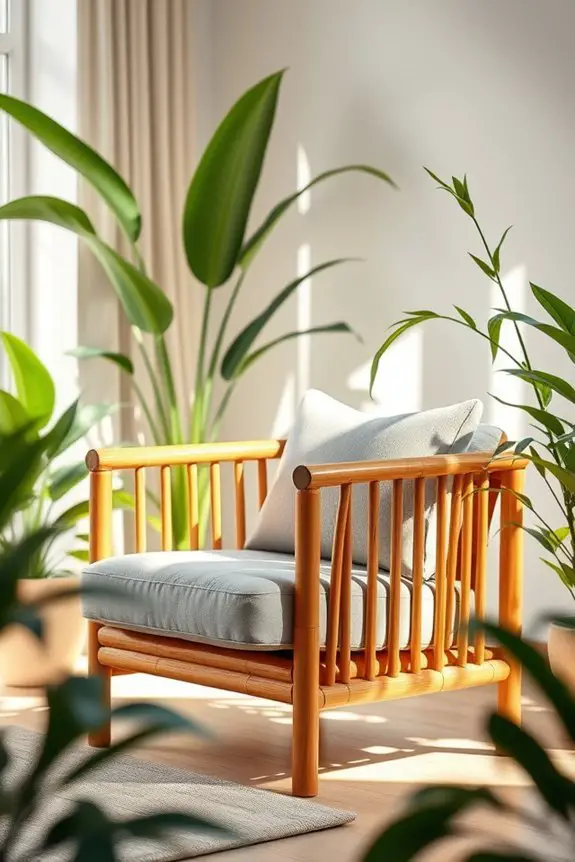 upholstered bamboo furniture elegance