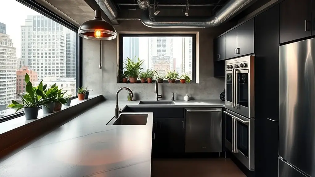 urban concrete kitchen designs