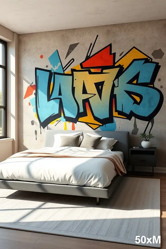 urban flair through graffiti