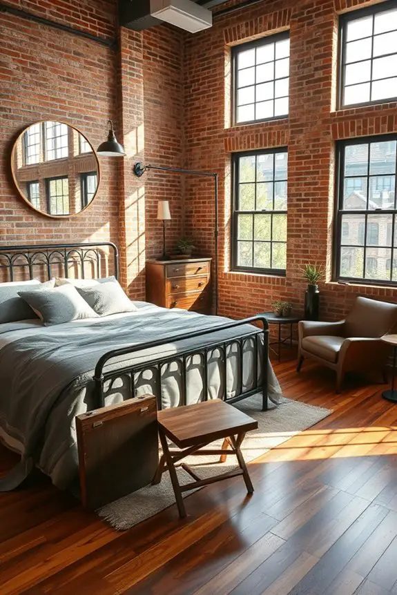 urban industrial bedroom decor
