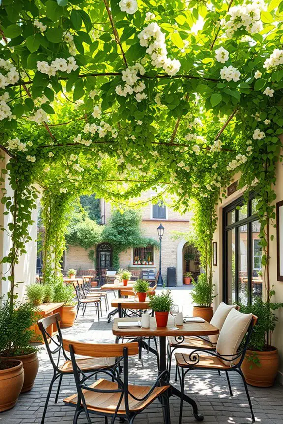 urban oasis with greenery