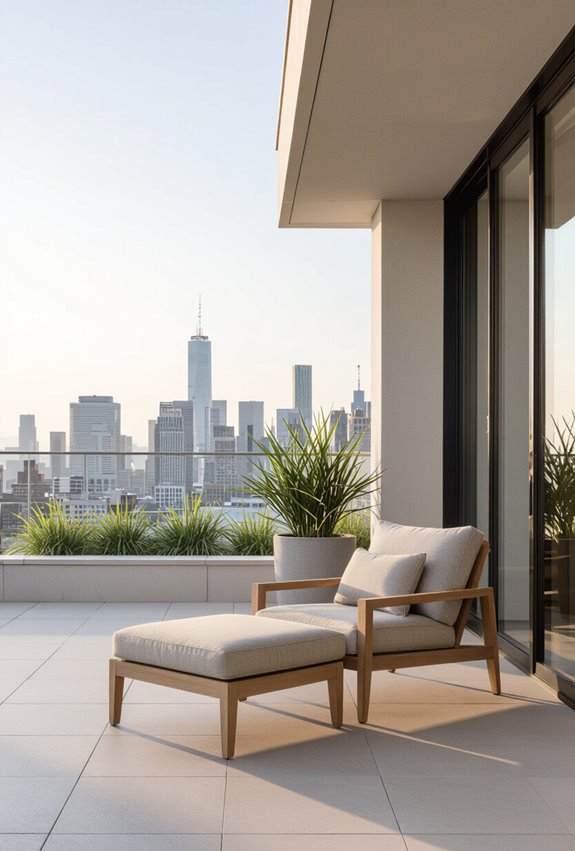 urban rooftop balcony retreat