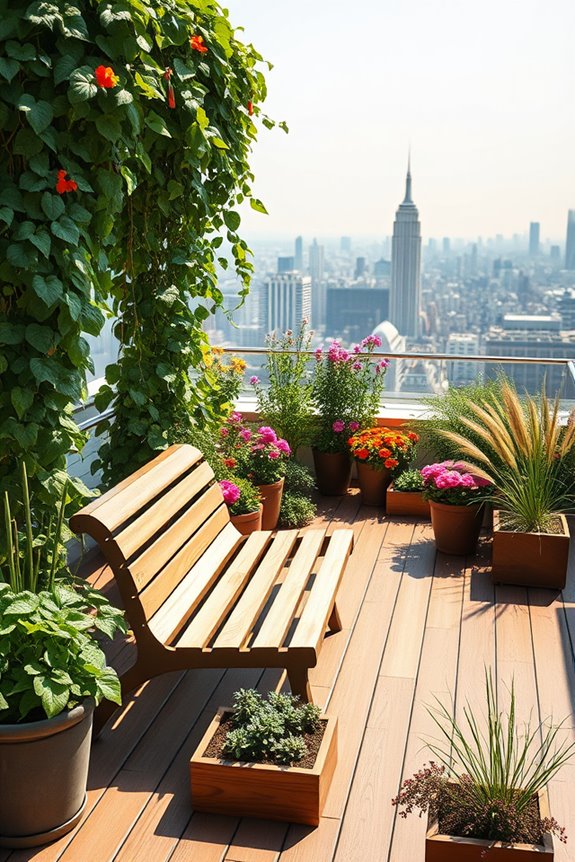 urban rooftop garden oasis