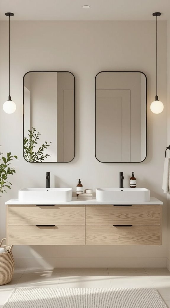 vary mirror heights stylishly