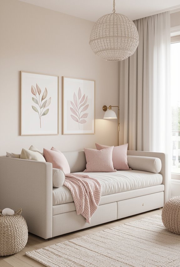 velvet daybed sunset nook