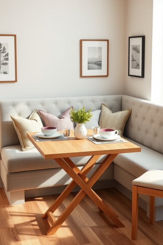 versatile banquette dining solution