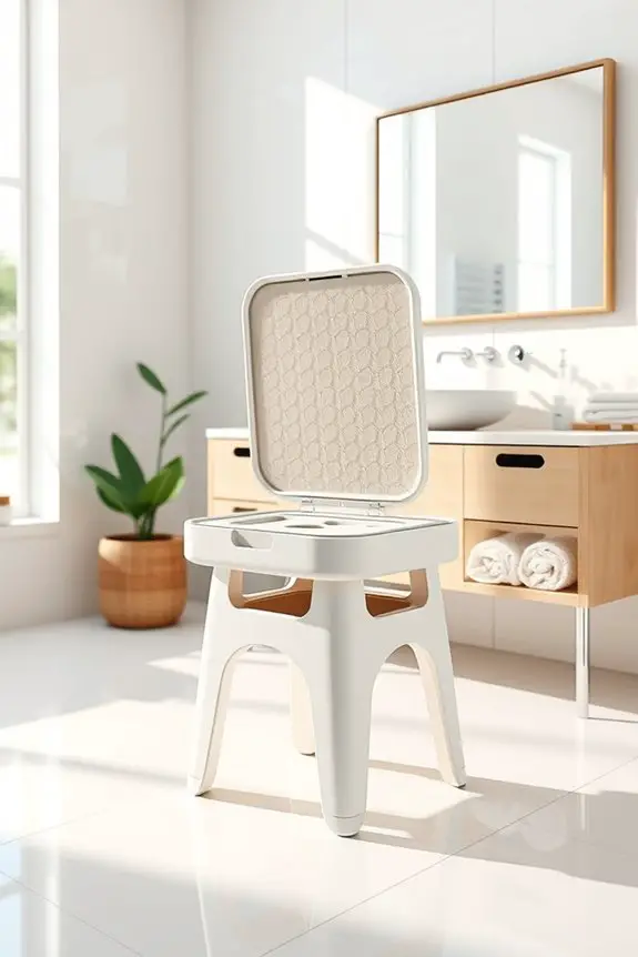 versatile bathroom seating solution