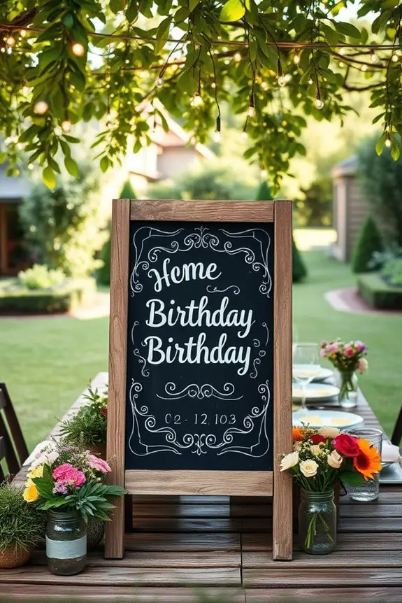 versatile chalkboard party decor