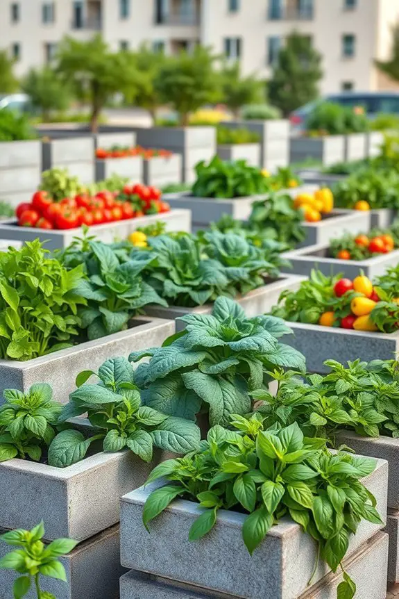versatile concrete block garden