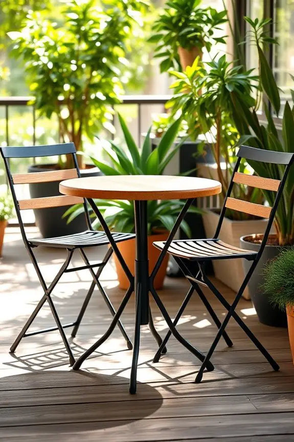 versatile folding bistro sets