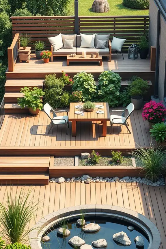 versatile multi level outdoor oasis