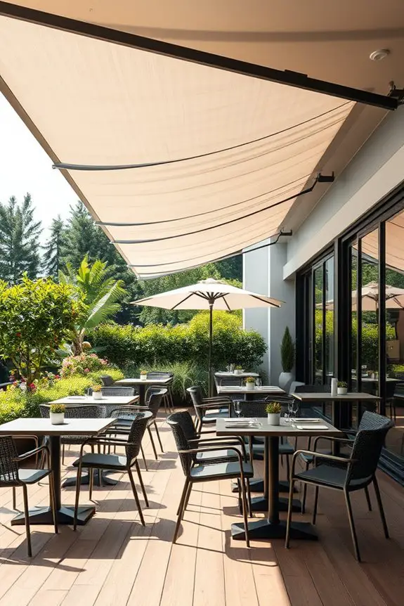versatile outdoor dining canopies