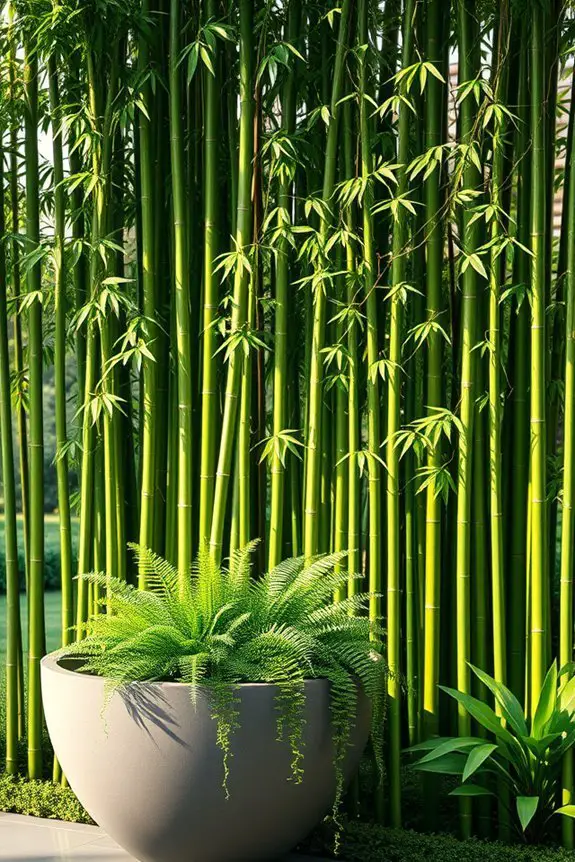 vertical bamboo garden aesthetics