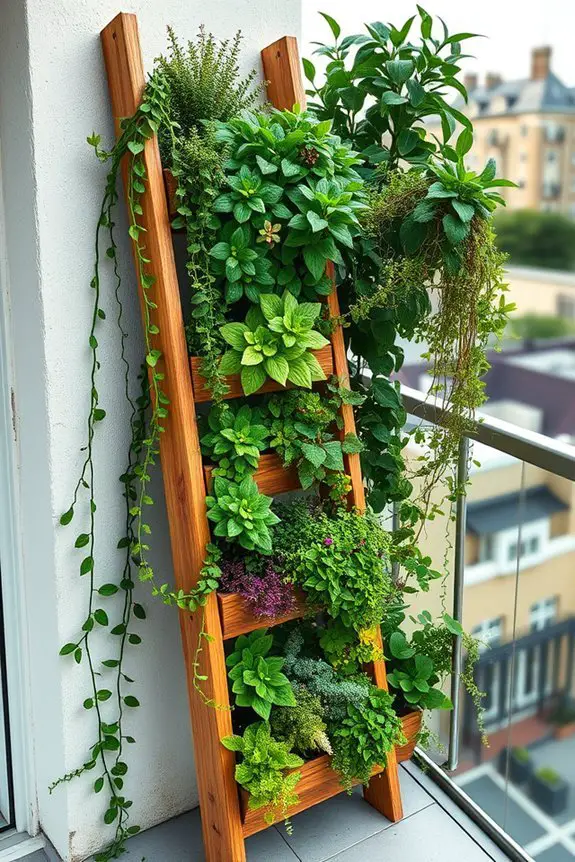 vertical garden ladder planter