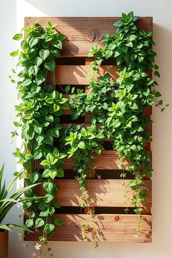vertical garden pallet creation