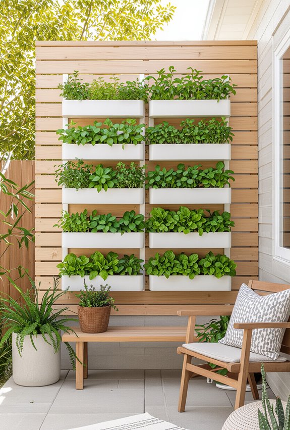 vertical garden saves space