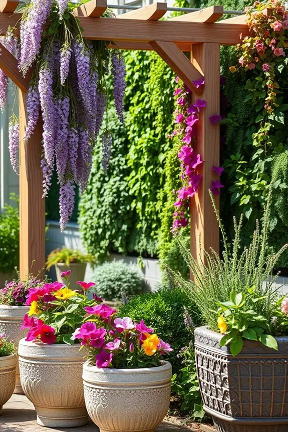 vertical gardening with climbers