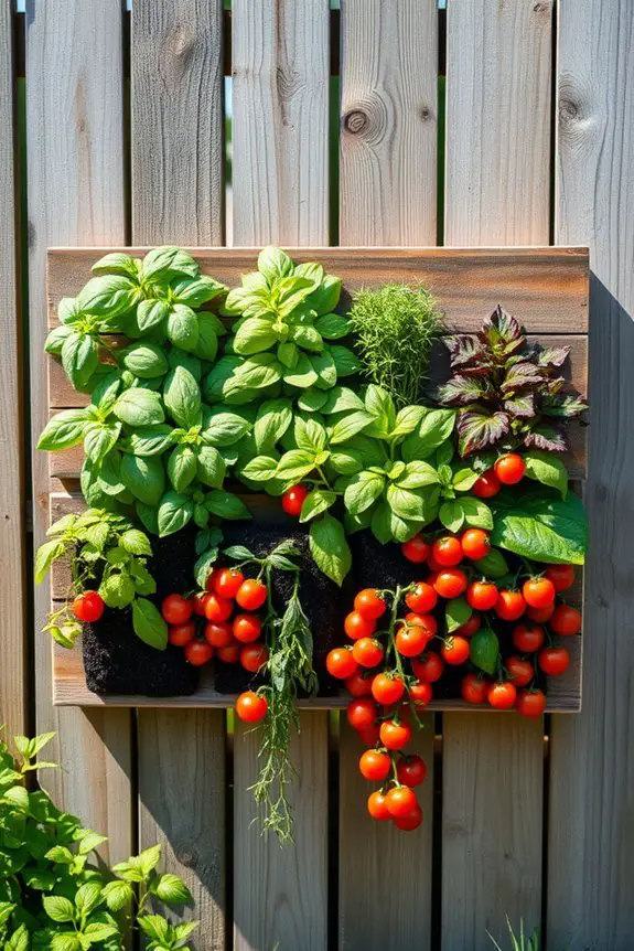 vertical gardening with pallets