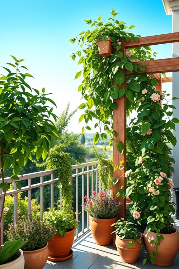 vertical gardening with trellis