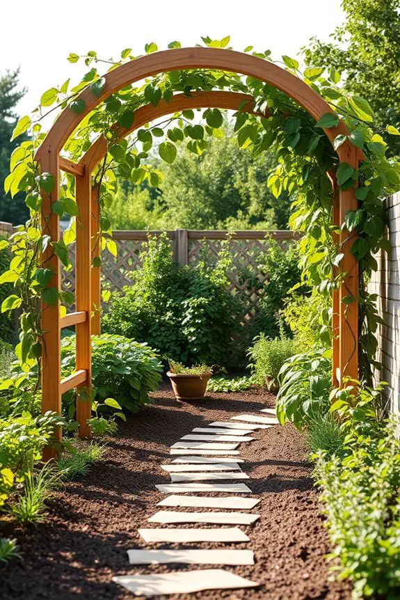 vertical gardening with trellises