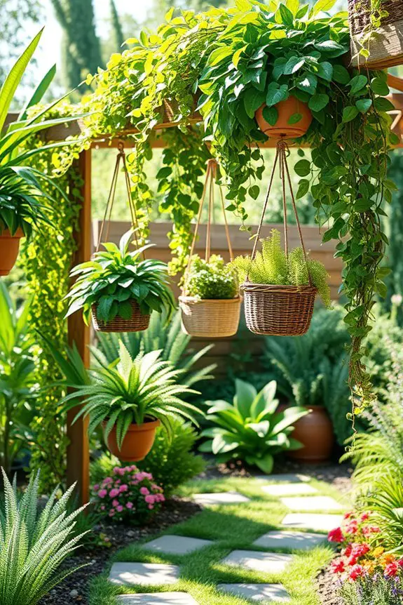 vertical gardens with planters
