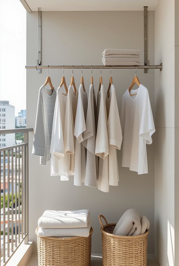 vertical garment drying solution