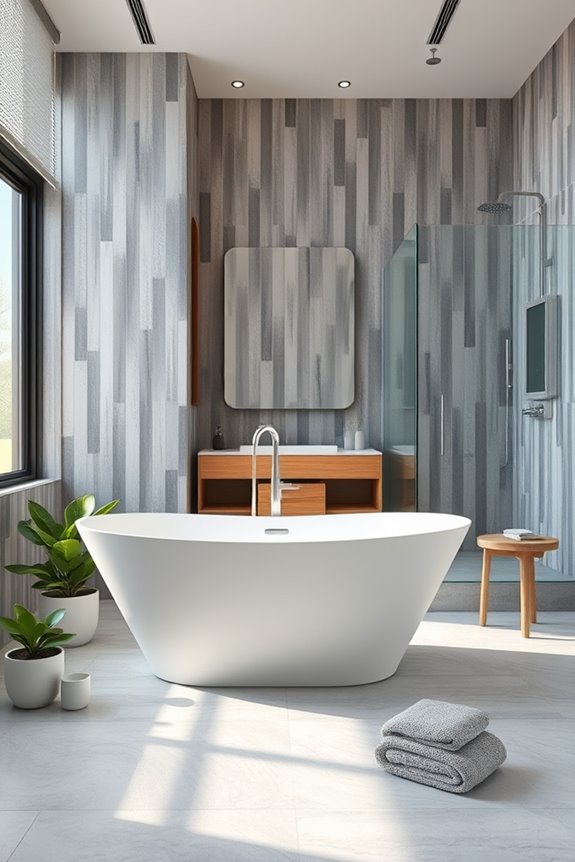 vertical gray tile elegance