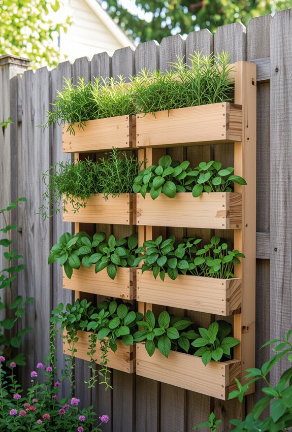 vertical herb garden installation