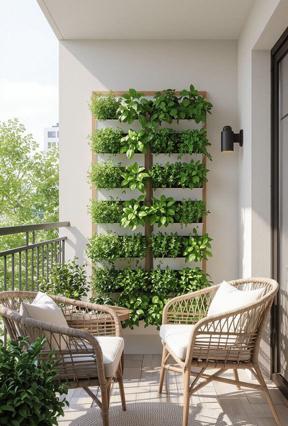 vertical herbs space saving design