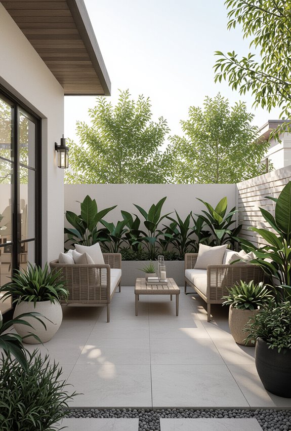 vertical multipurpose narrow patio