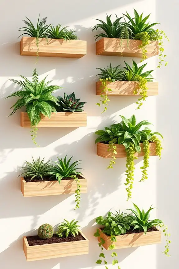 vertical planter box decor