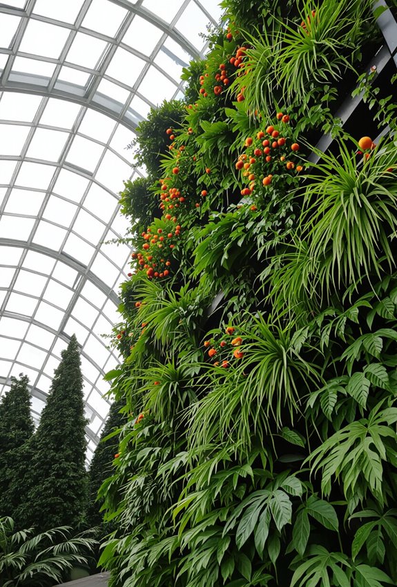 vertical planters with seating