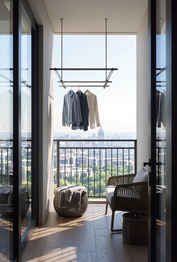 vertical rods for drying