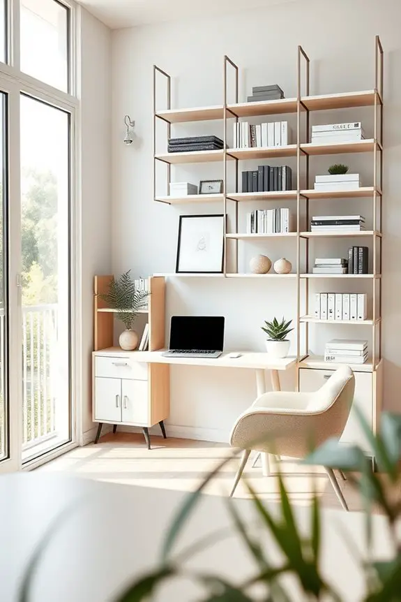 vertical shelving for organization