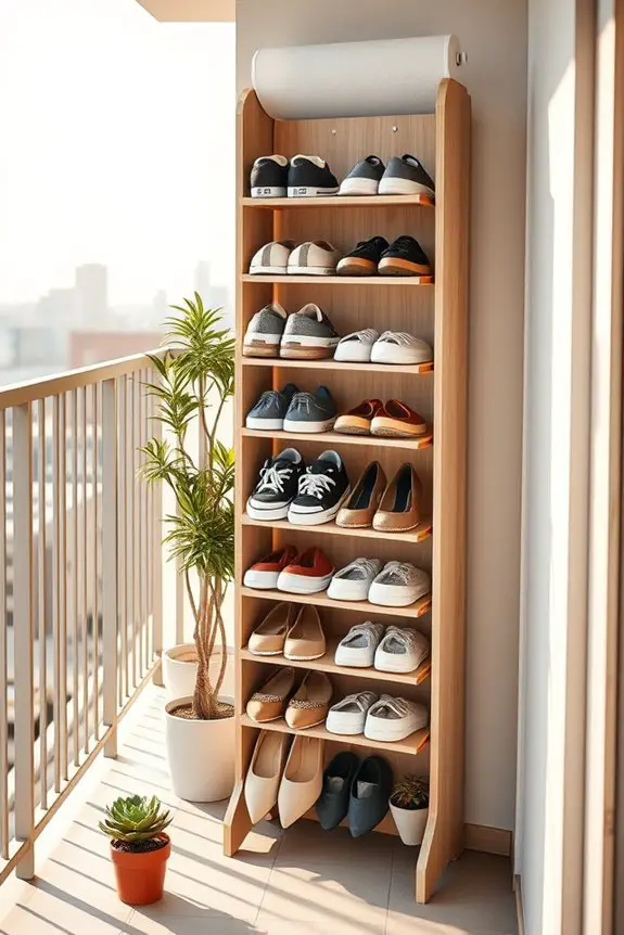 vertical shoe storage solutions