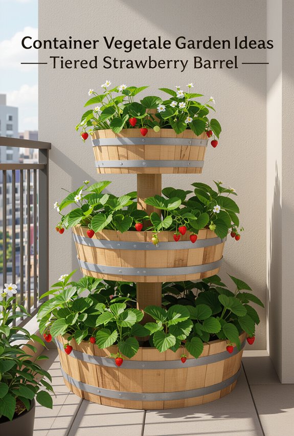 vertical strawberry planting system
