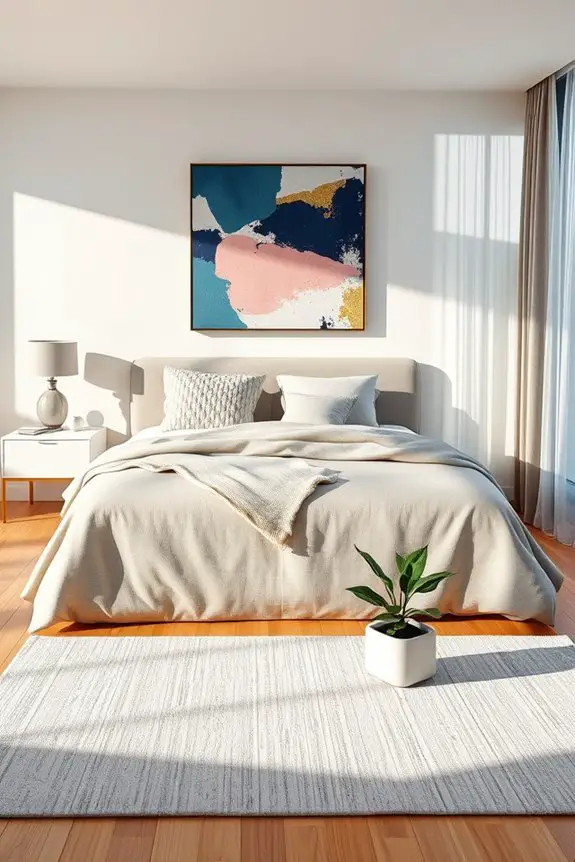 vibrant abstract artwork accents