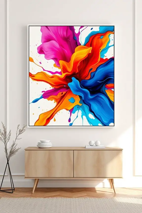 vibrant abstract wall art