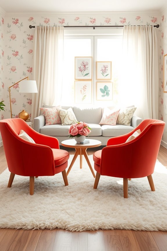 vibrant accent chairs elevate