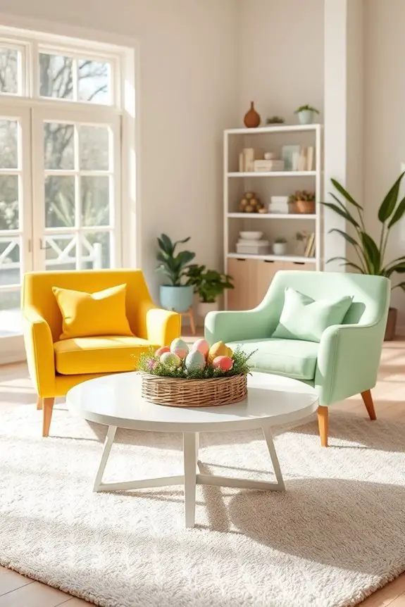 vibrant accent chairs enhance decor