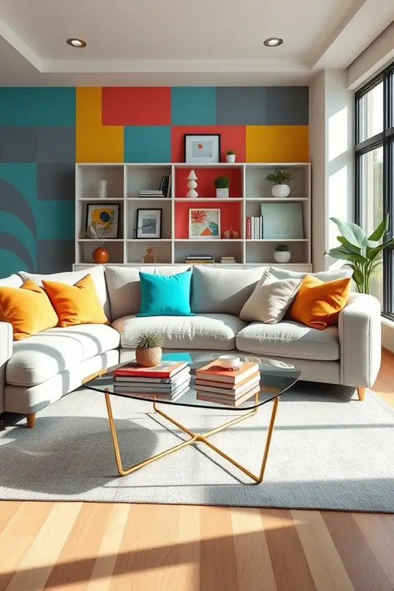 vibrant accent wall ideas