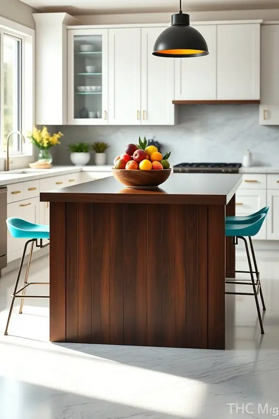 vibrant accents enhance warmth