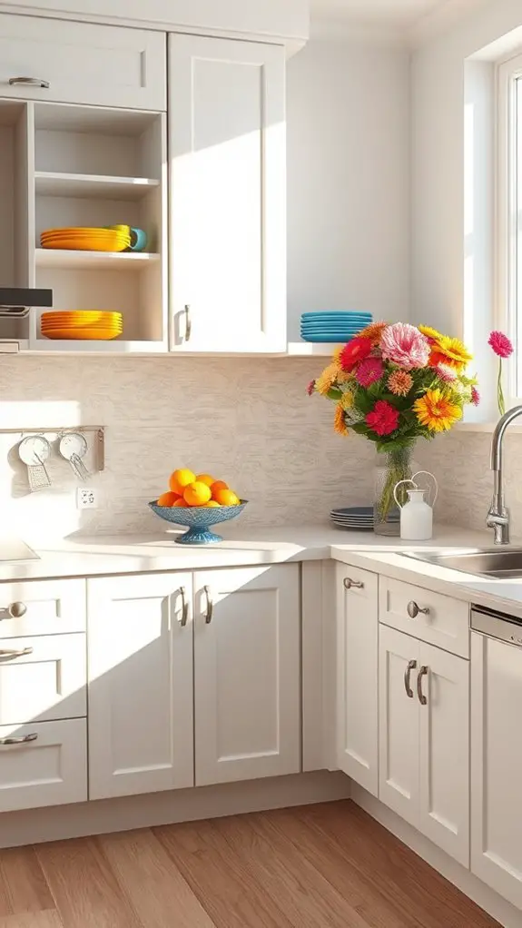 vibrant accessories brighten kitchens