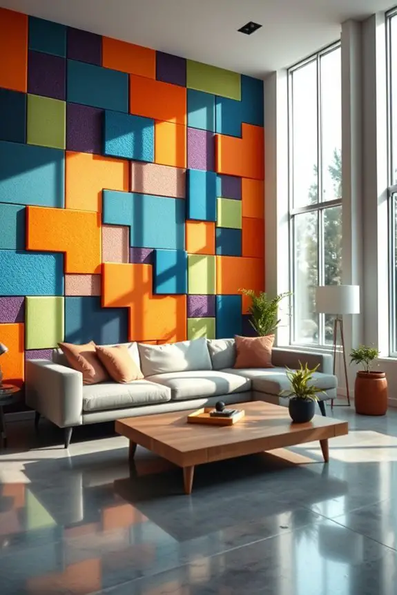 vibrant acoustic foam tiles