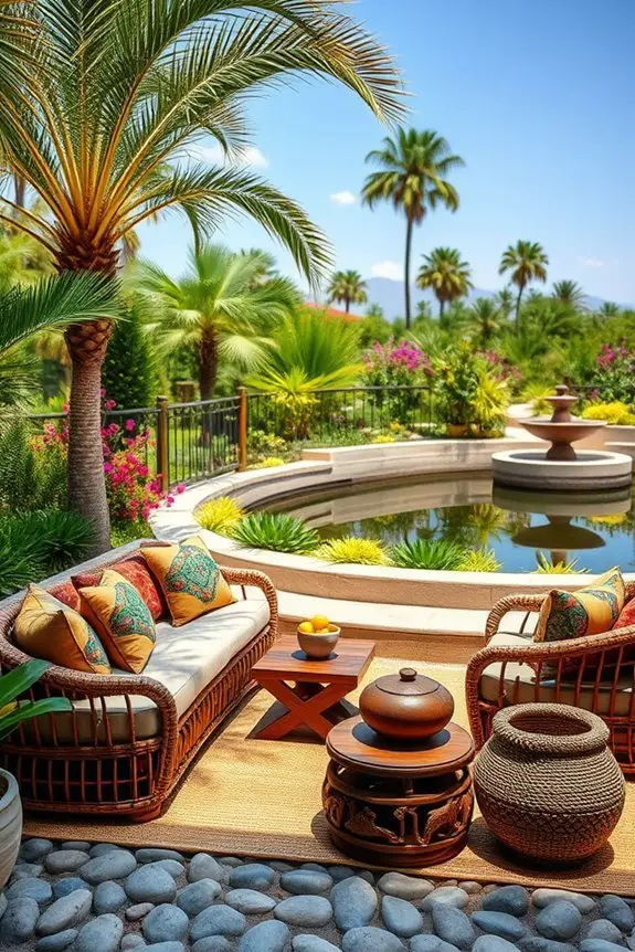 vibrant african outdoor retreat