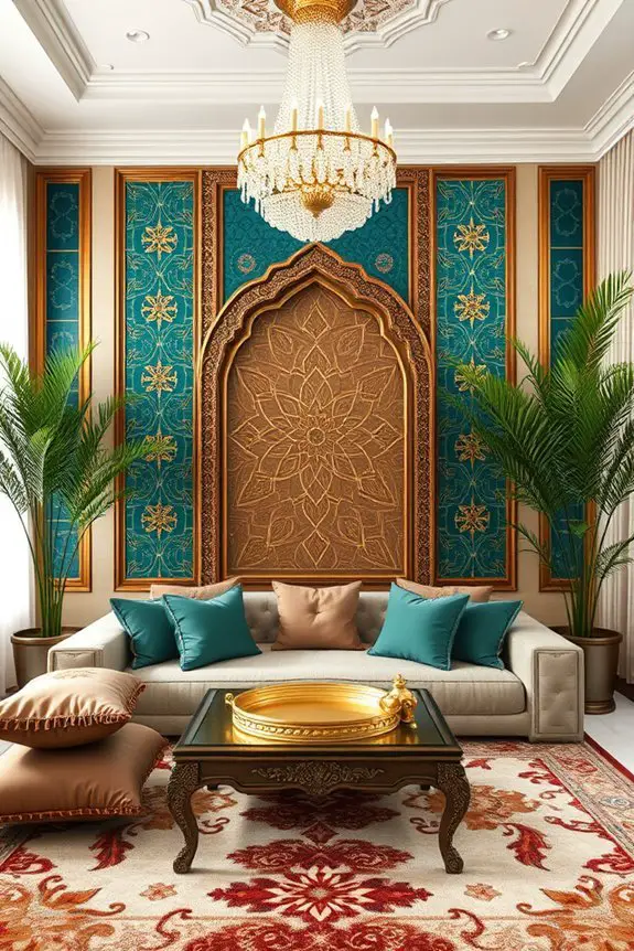 vibrant arabian inspired statement walls