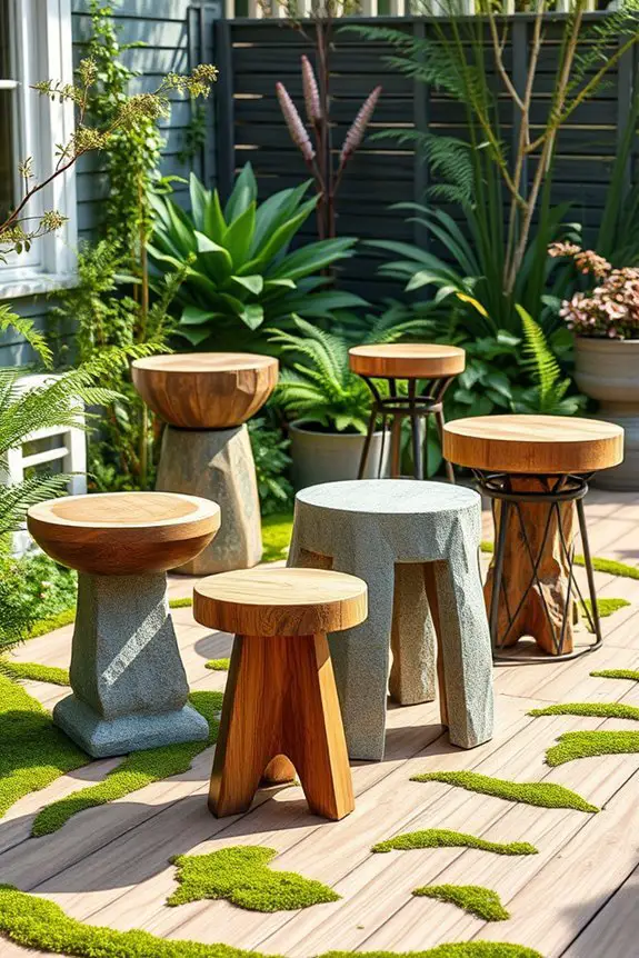 vibrant artistic outdoor seating