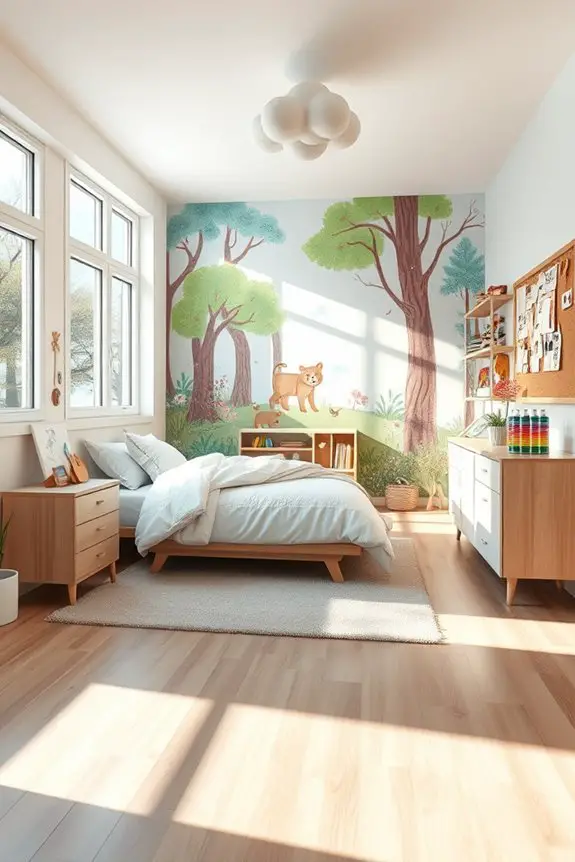 vibrant artistic wall murals