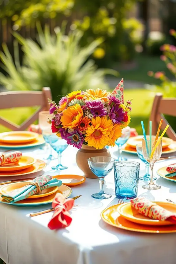 vibrant backyard birthday celebration