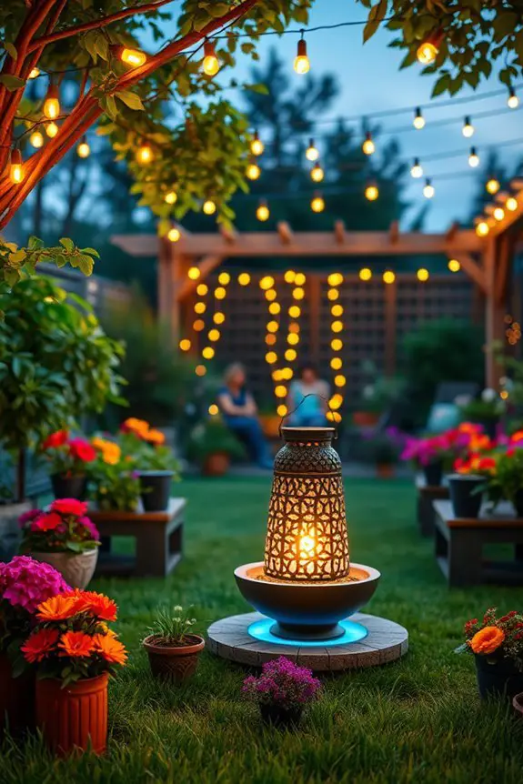 vibrant backyard lighting ideas